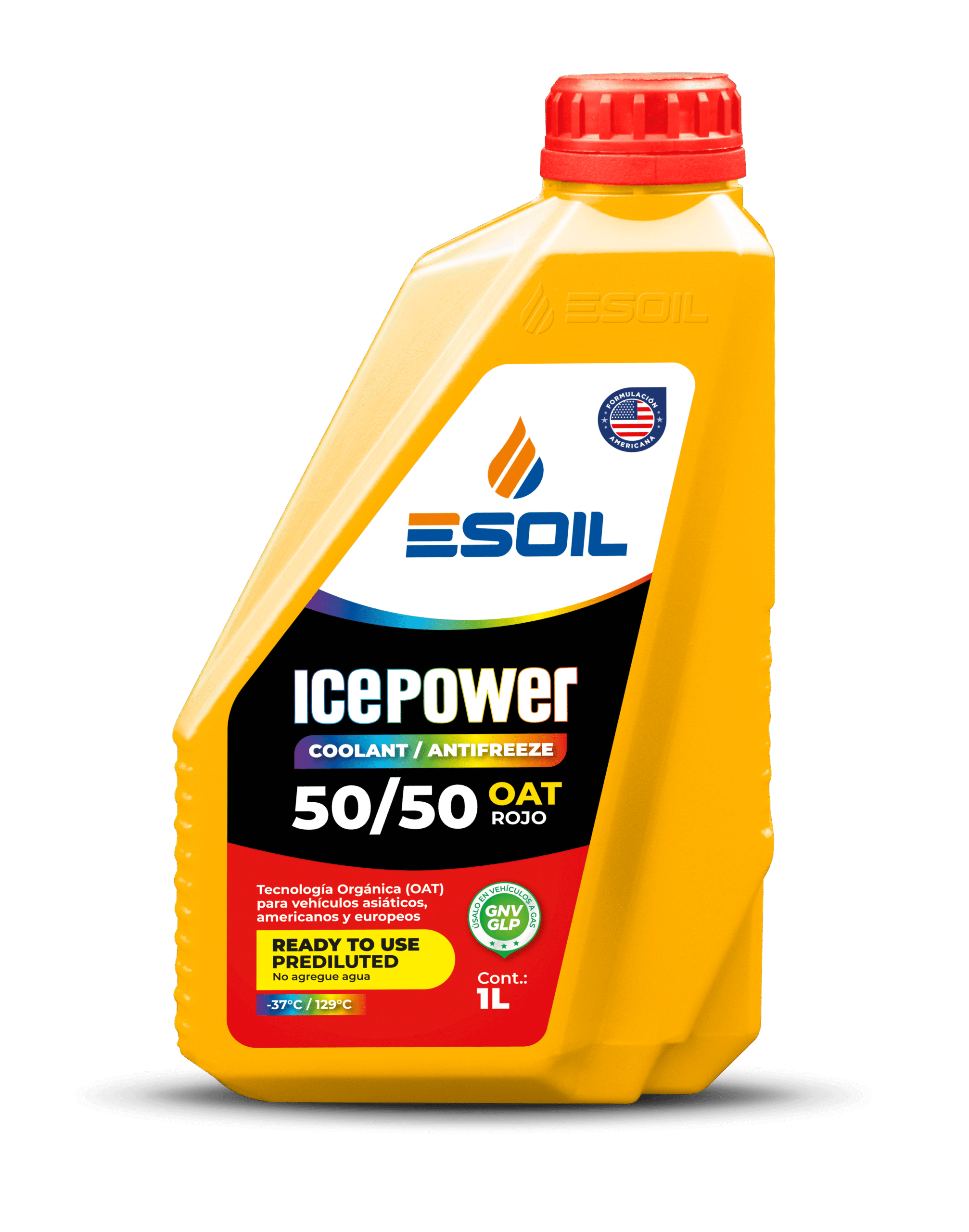 Ice Power 50/50 OAT Rojo 1/4 GAL